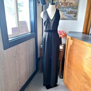 Lush Sheer Panelled Bodice Jumpsuit with Fitted Waist Size M, Style#LP21069-S15